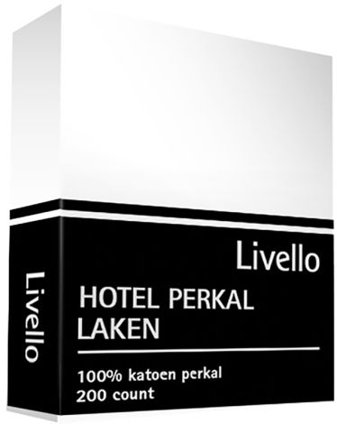Hoeslaken Livello Hotel Percal Wit