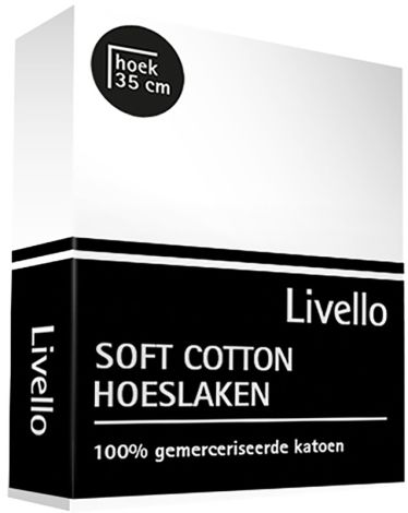 Hoeslaken Soft Cotton Livello Glad katoen Wit Verpakking