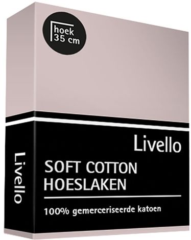 Hoeslaken Soft Cotton Livello Glad katoen soft Pink