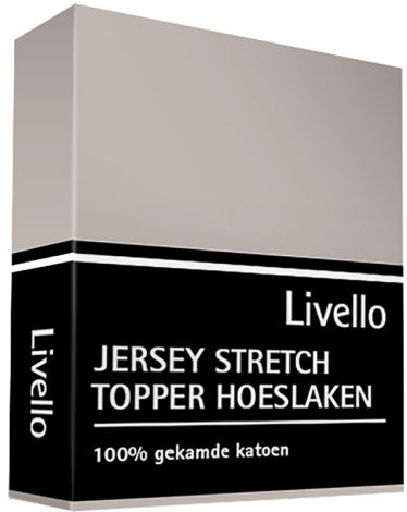 Topper Hoeslaken Livello Jersey Stretch Stone
