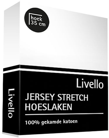 Hoeslaken Livello Jersey Stretch Wit verpakking