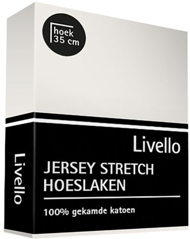 Hoeslaken Livello Jersey Stretch Off white 